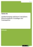 Vorderes Coverbild Ausdauertraining analysieren und planen. Wissenschaftliche Grundlagen der Trainingslehre