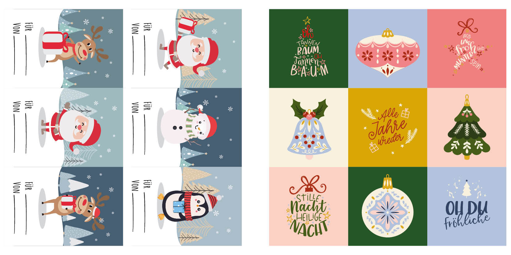 Beispielinhalt (Bild) 333 Sticker – Merry Christmas: Geschenk-Etiketten und Aufkleber mit beschreibbarer Oberfläche