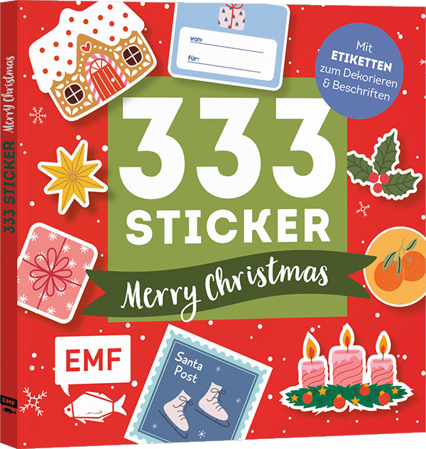 Anderes Coverbild 333 Sticker – Merry Christmas: Geschenk-Etiketten und Aufkleber mit beschreibbarer Oberfläche