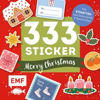 Vorderes Coverbild 333 Sticker – Merry Christmas: Geschenk-Etiketten und Aufkleber mit beschreibbarer Oberfläche