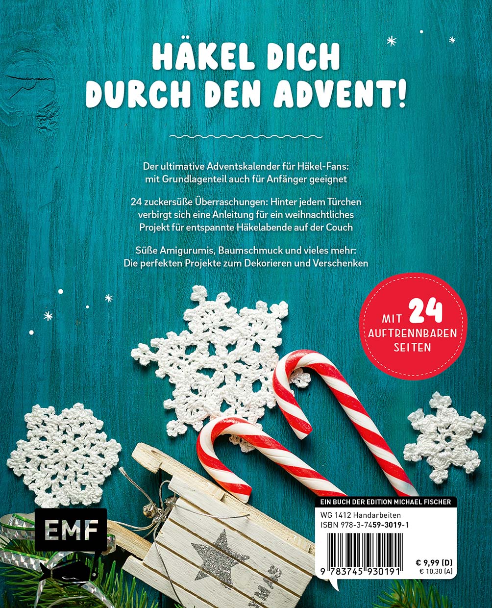 Rückseitencover Mein Adventskalender-Buch Häkelzauber