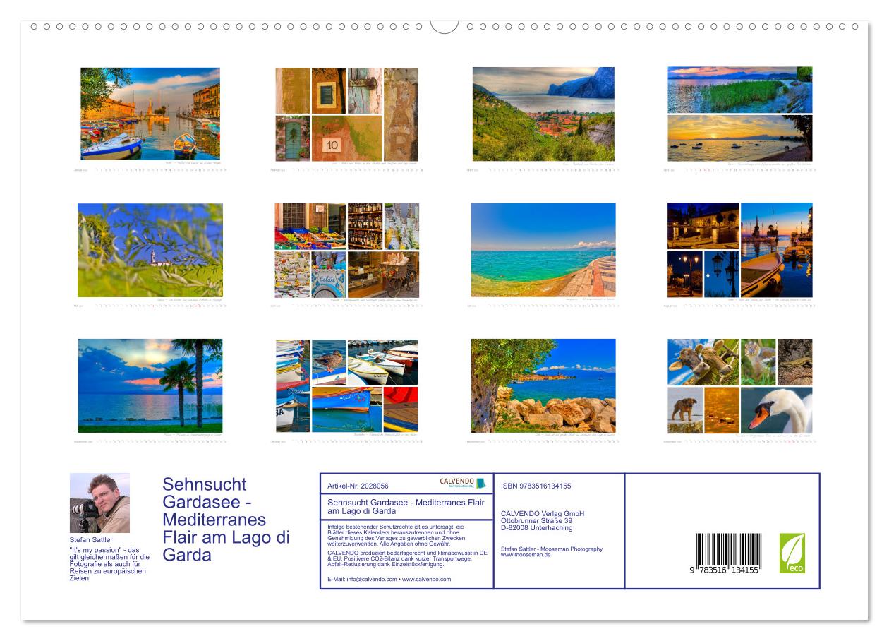 Beispielinhalt (Bild) Sehnsucht Gardasee - Mediterranes Flair am Lago di Garda (hochwertiger Premium Wandkalender 2026 DIN A2 quer), Kunstdruck in Hochglanz