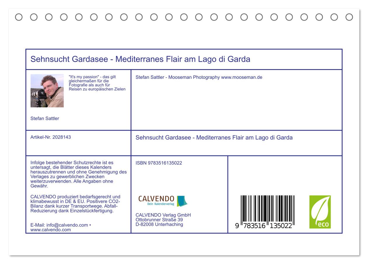 Beispielinhalt (Bild) Sehnsucht Gardasee - Mediterranes Flair am Lago di Garda (Tischkalender 2026 DIN A5 quer), CALVENDO Monatskalender
