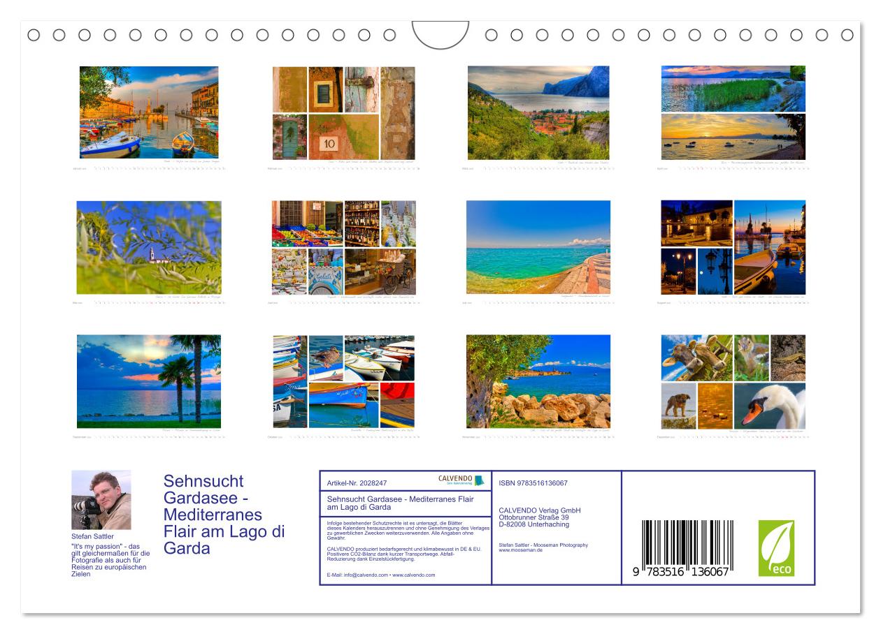 Beispielinhalt (Bild) Sehnsucht Gardasee - Mediterranes Flair am Lago di Garda (Wandkalender 2026 DIN A4 quer), CALVENDO Monatskalender