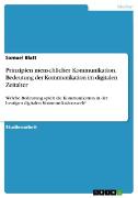 Vorderes Coverbild Prinzipien menschlicher Kommunikation. Bedeutung der Kommunikation im digitalen Zeitalter