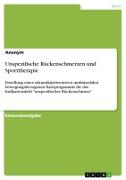 Vorderes Coverbild Unspezifische Rückenschmerzen und Sporttherapie