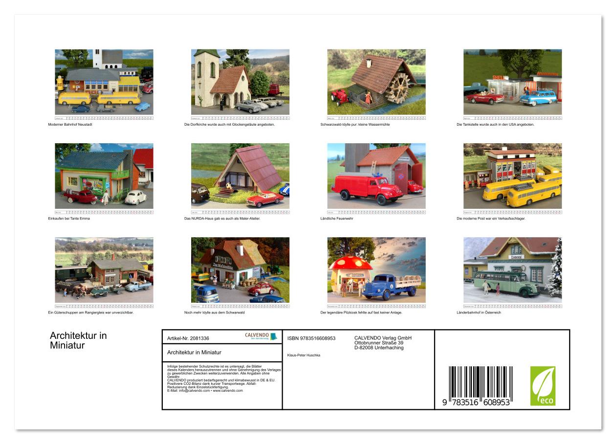 Beispielinhalt (Bild) Architektur in Miniatur (Wandkalender 2026 DIN A4 quer), CALVENDO Monatskalender
