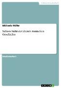 Vorderes Coverbild Sallusts Sicht der älteren römischen Geschichte