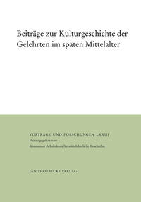 Vorderes Coverbild Beiträge zur Kulturgeschichte der Gelehrten im späten Mittelalter