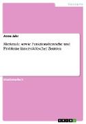 Vorderes Coverbild Merkmale sowie Funktionsbereiche und Probleme innerstädtischer Zentren