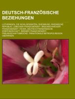 Vorderes Coverbild Deutsch-Französische Beziehungen