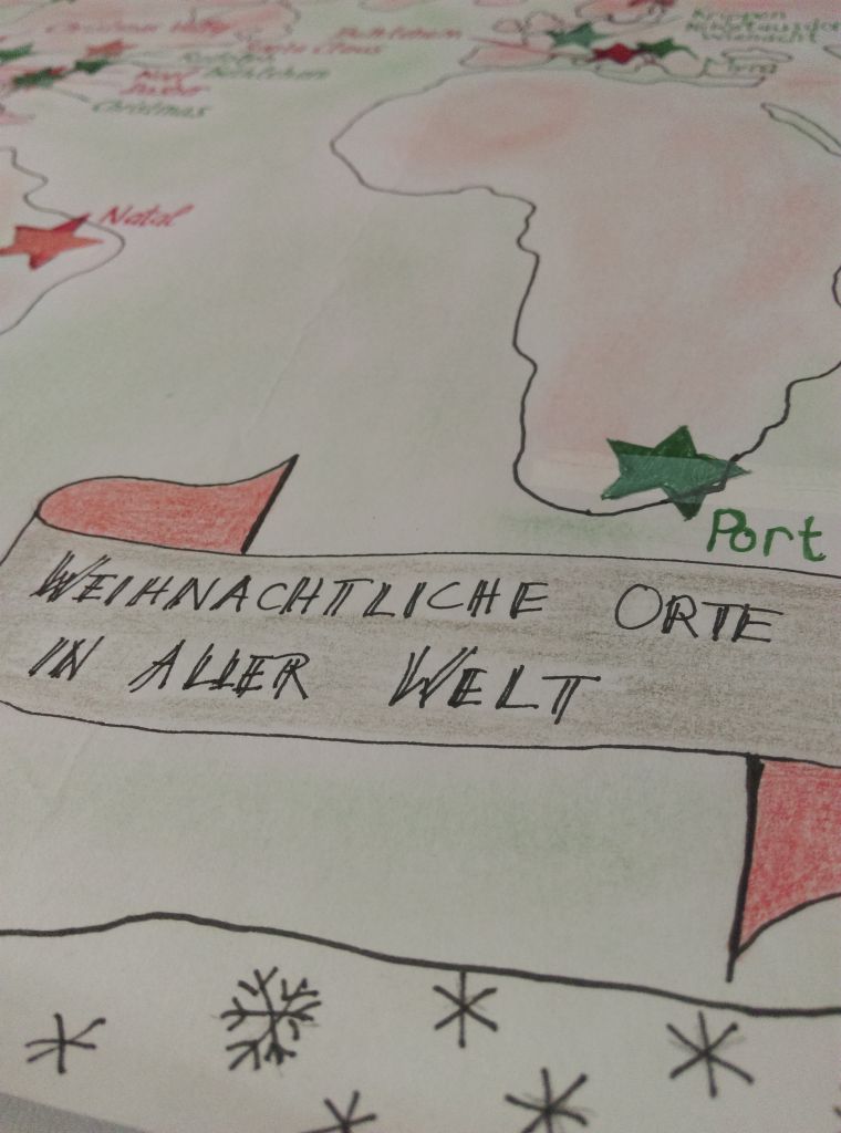 Eine weihnachtliche Weltkarte