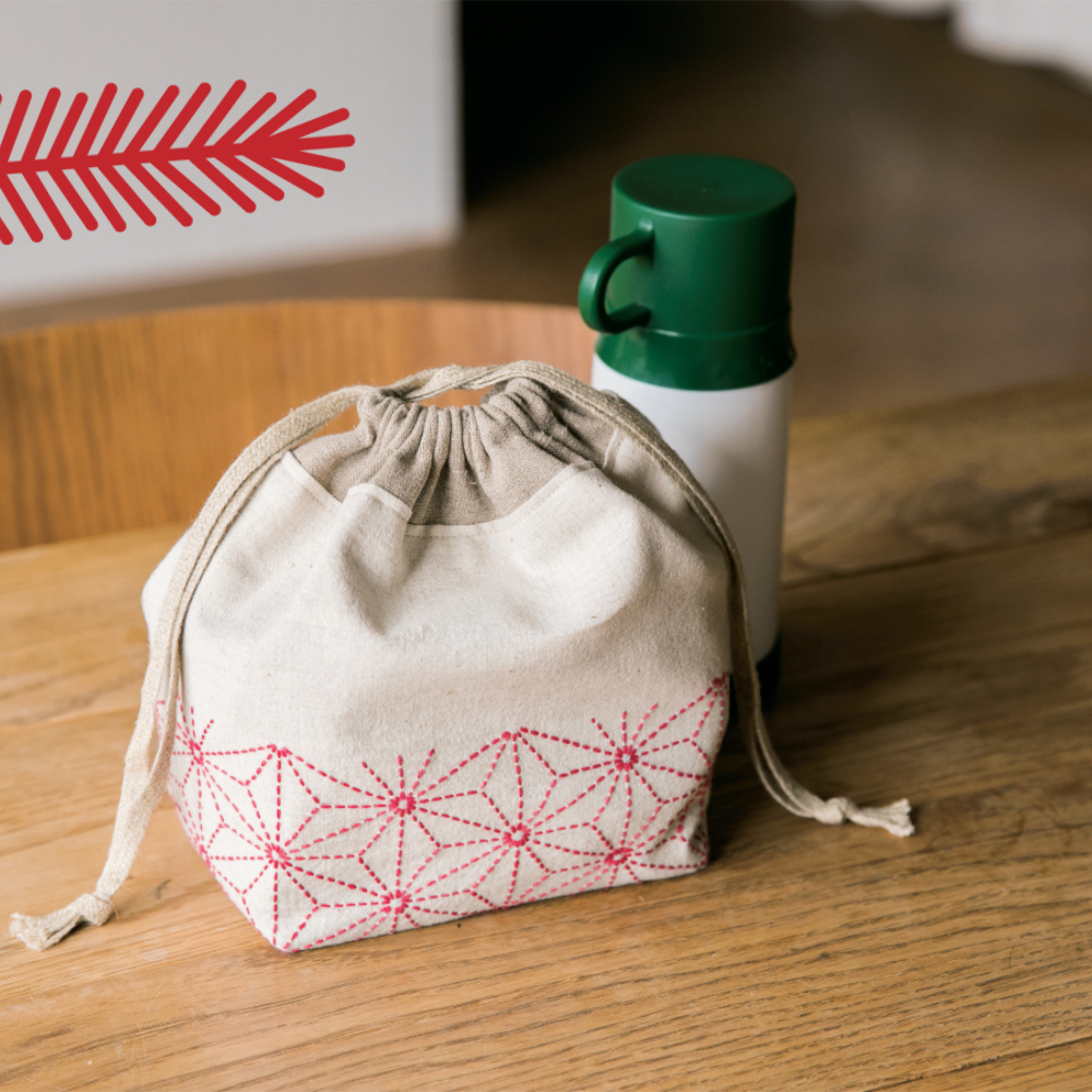 Sashiko in Farbe: Anleitung für eine kleine Stofftasche mit Sternen